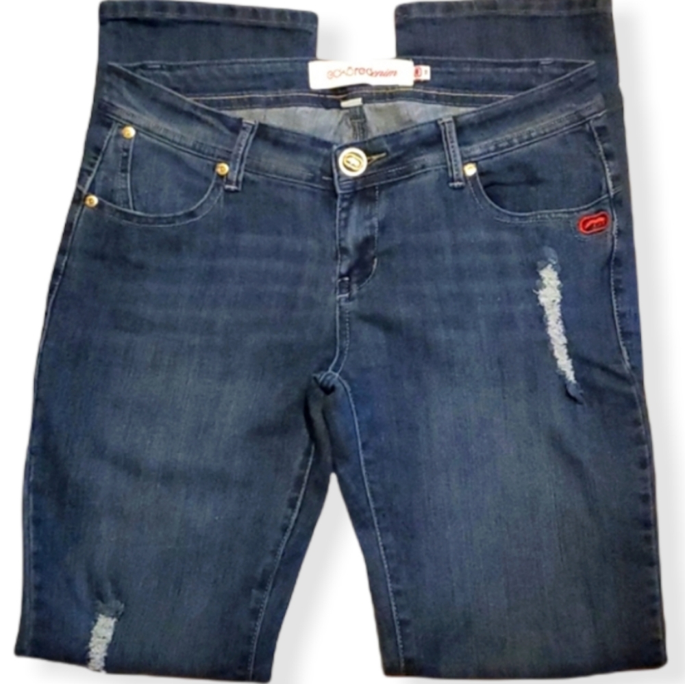 Ecko Red🤎Straight Leg Distressed Jeans, Size 7/8, NWT